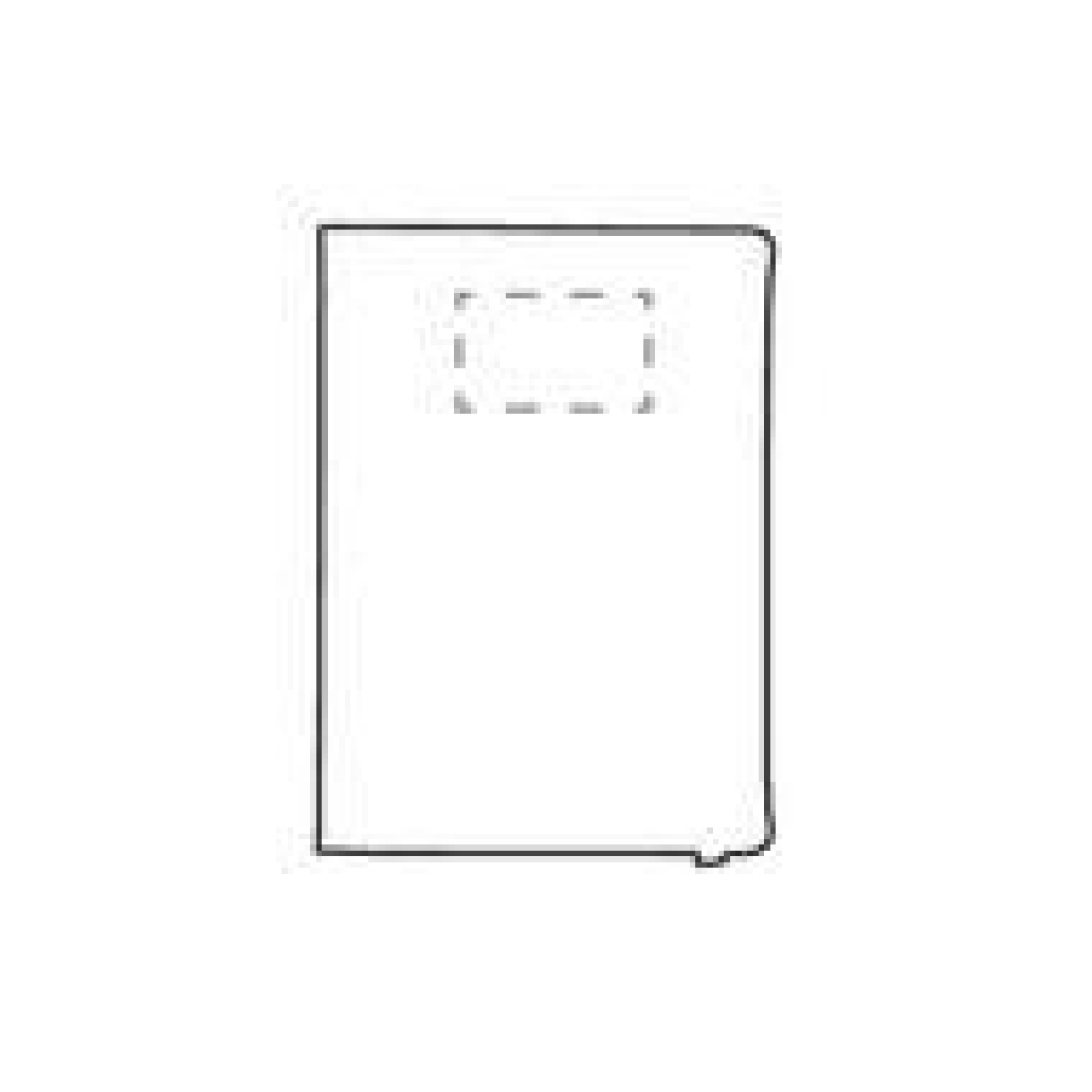 Recycled Leather Passport Holder paspoorthoesje - op voorzijde bovenaan